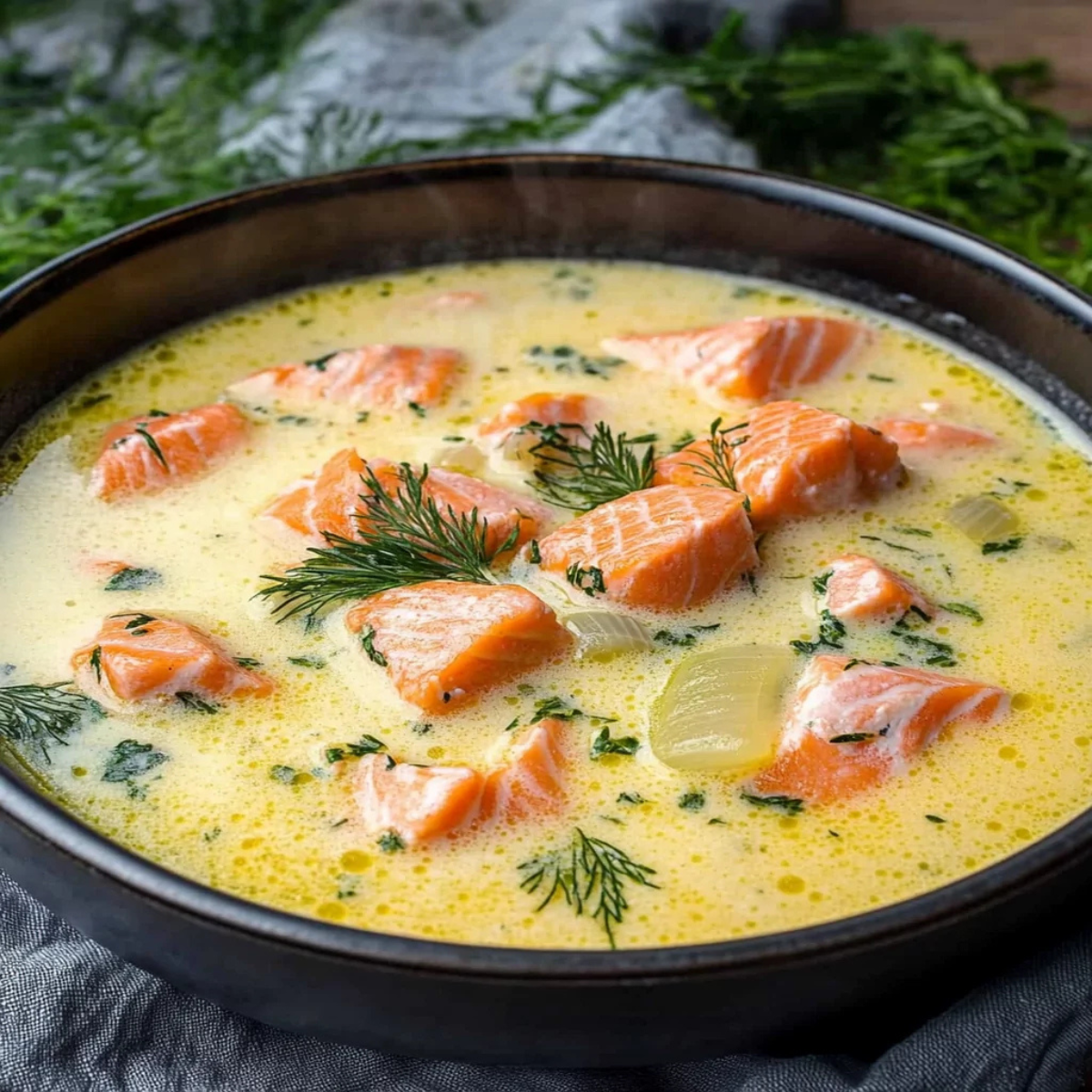Creamy Finnish Salmon Soup – A Comforting and Healthy Delight! (1)
