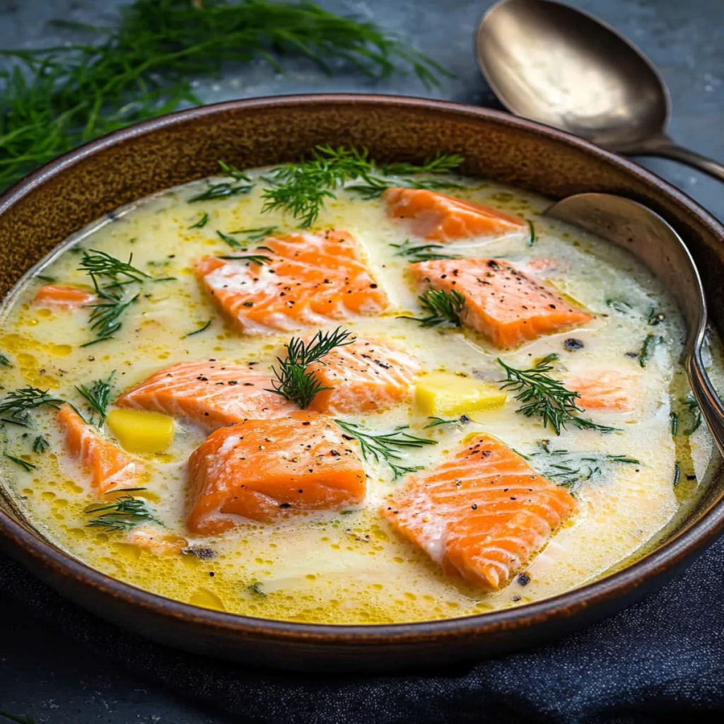 Creamy Finnish Salmon Soup – A Comforting and Healthy Delight!