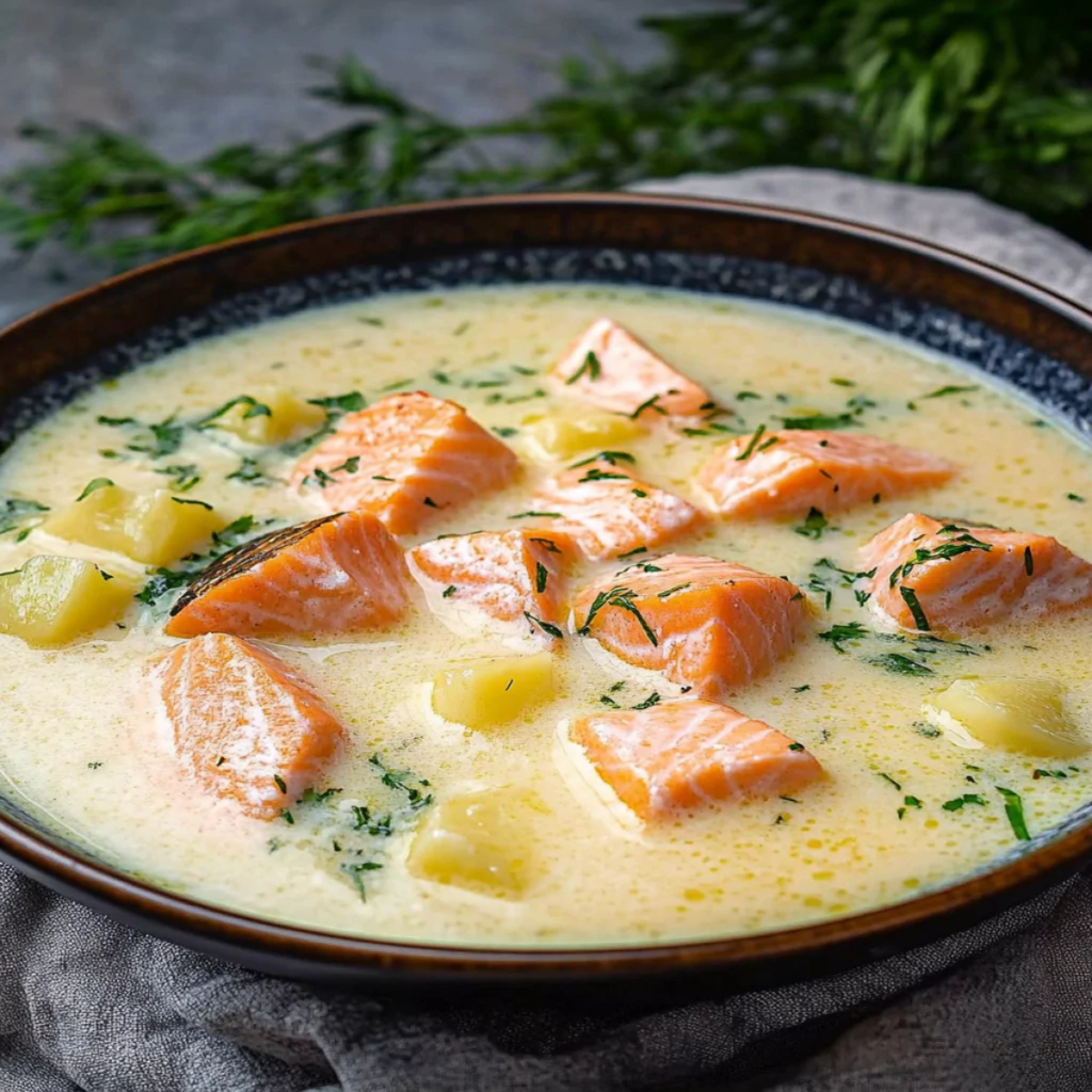 Creamy Finnish Salmon Soup – A Comforting and Healthy Delight! (3)
