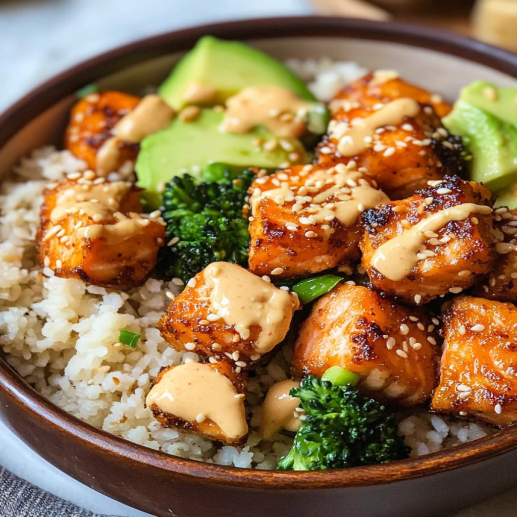 Delicious and Crispy Bang Bang Salmon Bowls! (2)
