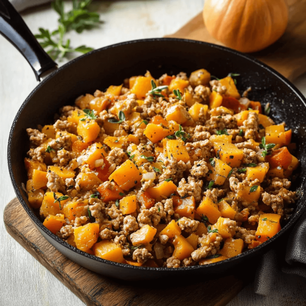 Ground Turkey Butternut Squash Skillet – Quick & Healthy! (3)