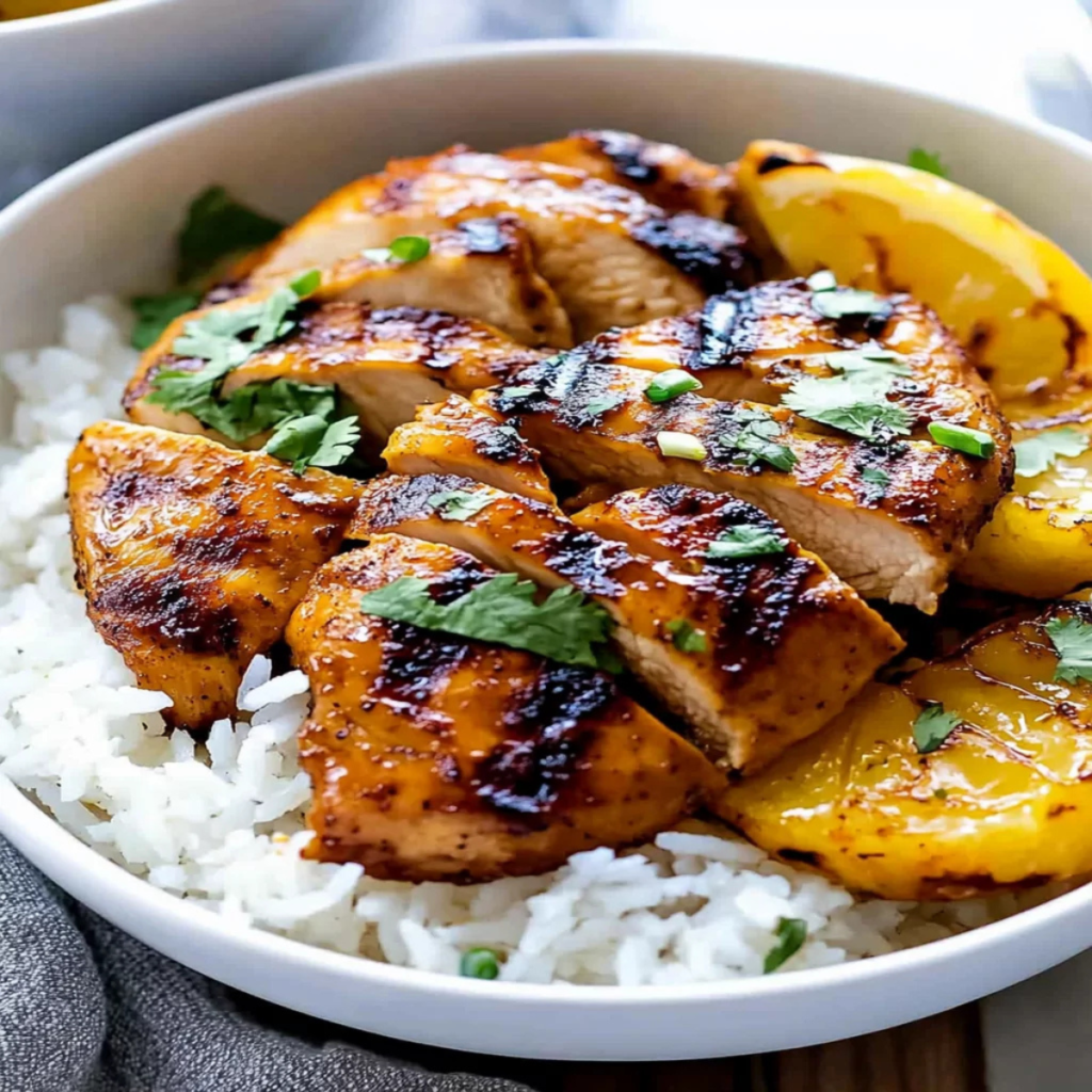 Hawaiian Chicken with Coconut Rice