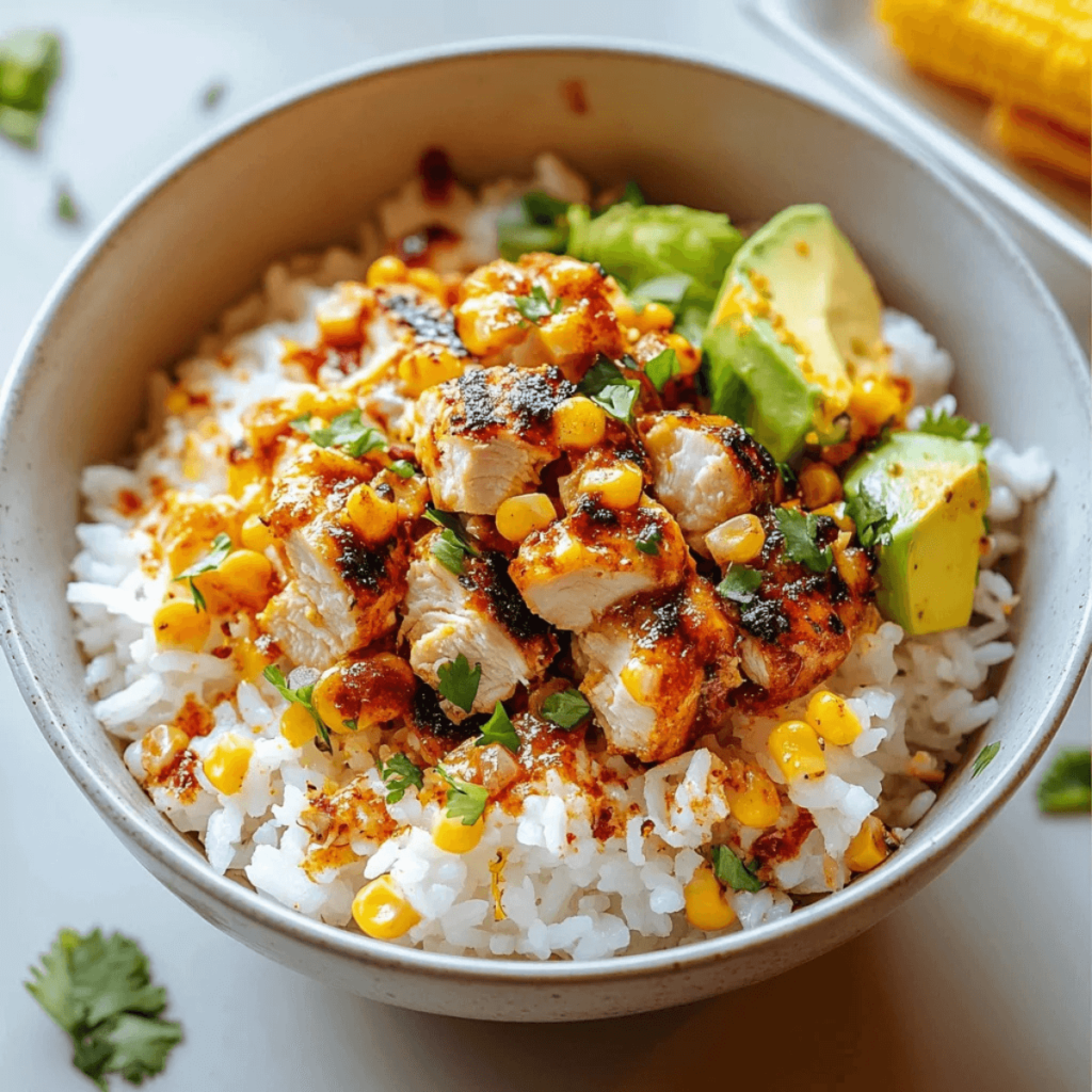 Irresistibly Flavorful Street Corn Chicken Rice Bowl Recipe (1)