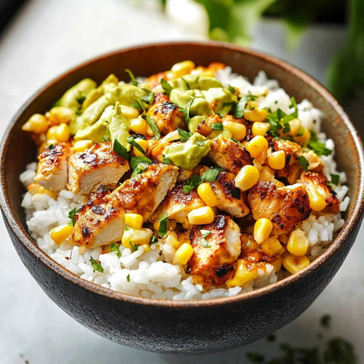 Irresistibly Flavorful Street Corn Chicken Rice Bowl Recipe (3)