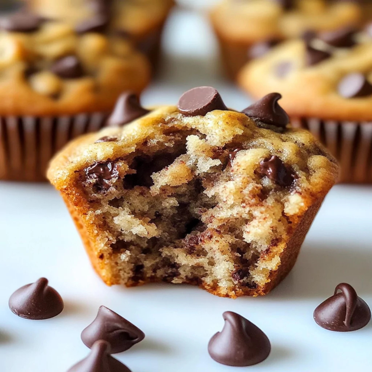Quick Banana Chocolate Chip Muffins