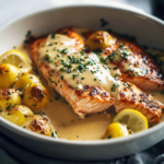 Simple and Flavorful Baked Salmon with Lemon Sauce – Perfect for Dinner! (2)
