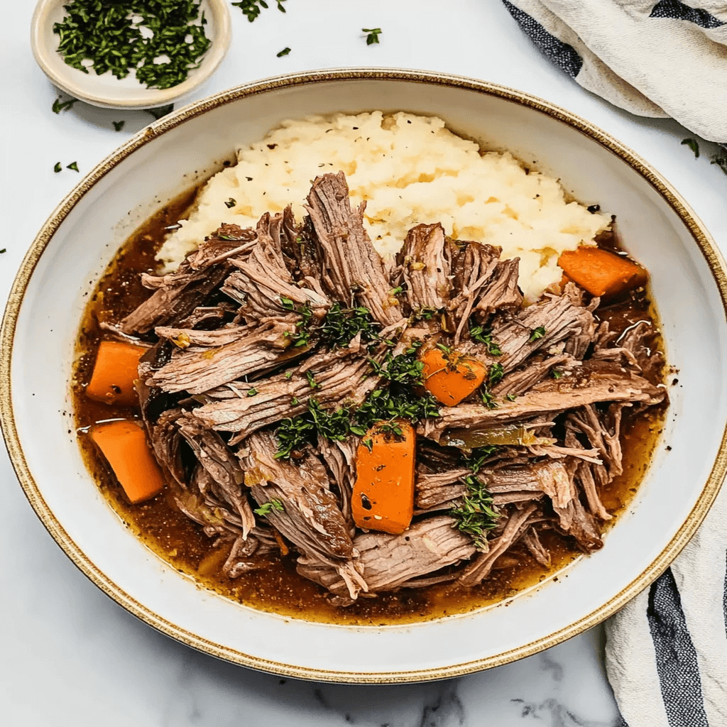 Slow Cooker Garlic Herb Pot Roast Easy and Flavorful Recipe (3) (1)