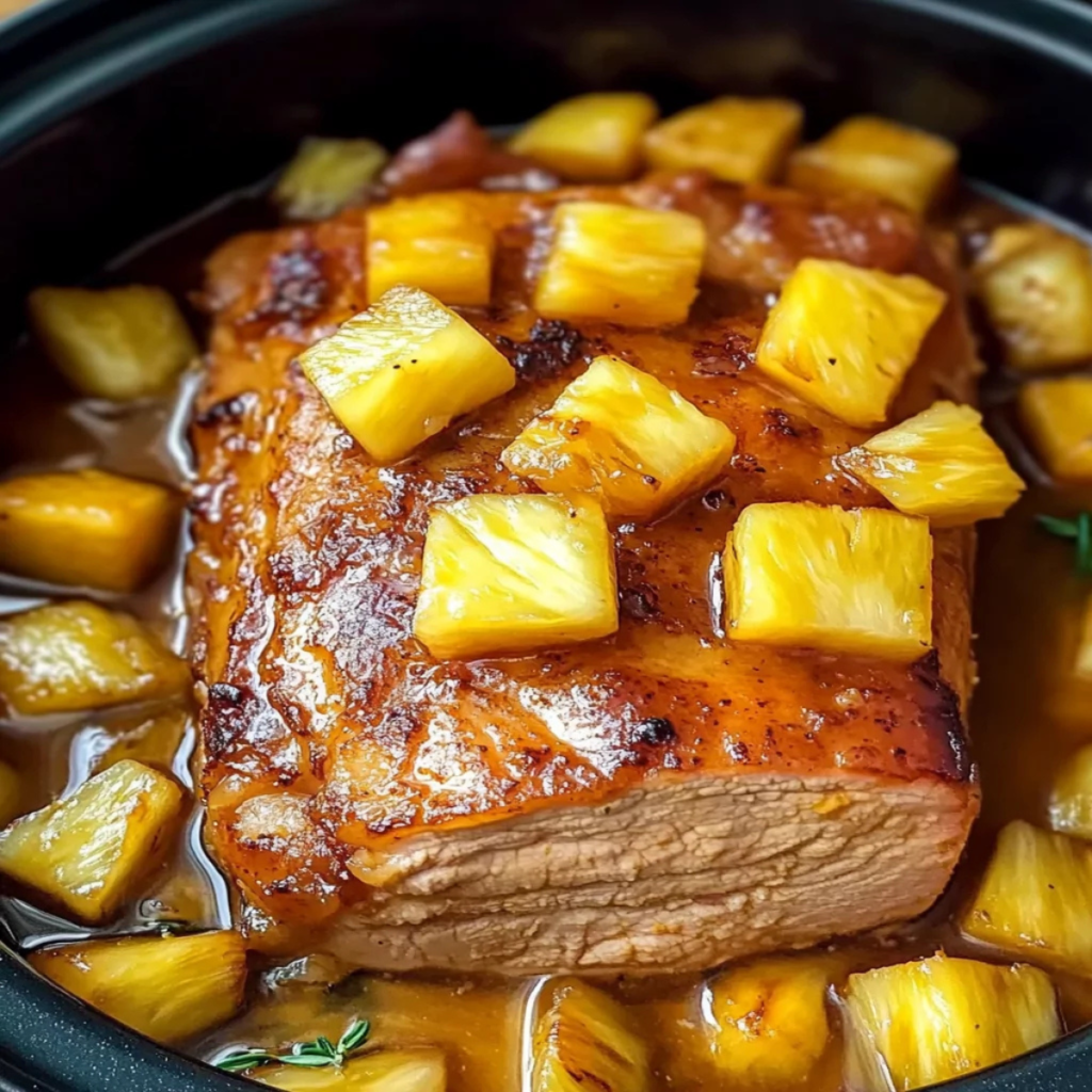 Slow Cooker Pineapple Pork Loin Recipe
