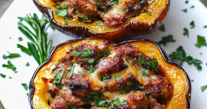 Sausage Stuffed Acorn Squash