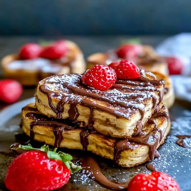 Nutella French Toast Hearts