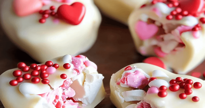 Valentine's Day White Chocolate Bark Bites (1)