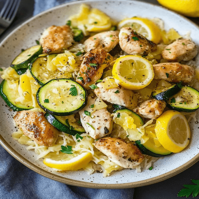 Asado Chicken and Sautéed Lemon Zucchini