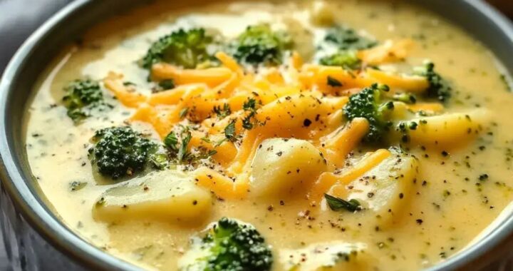 Crockpot Potato Broccoli Cheddar Soup – Easy & Creamy Comfort Food! (4)