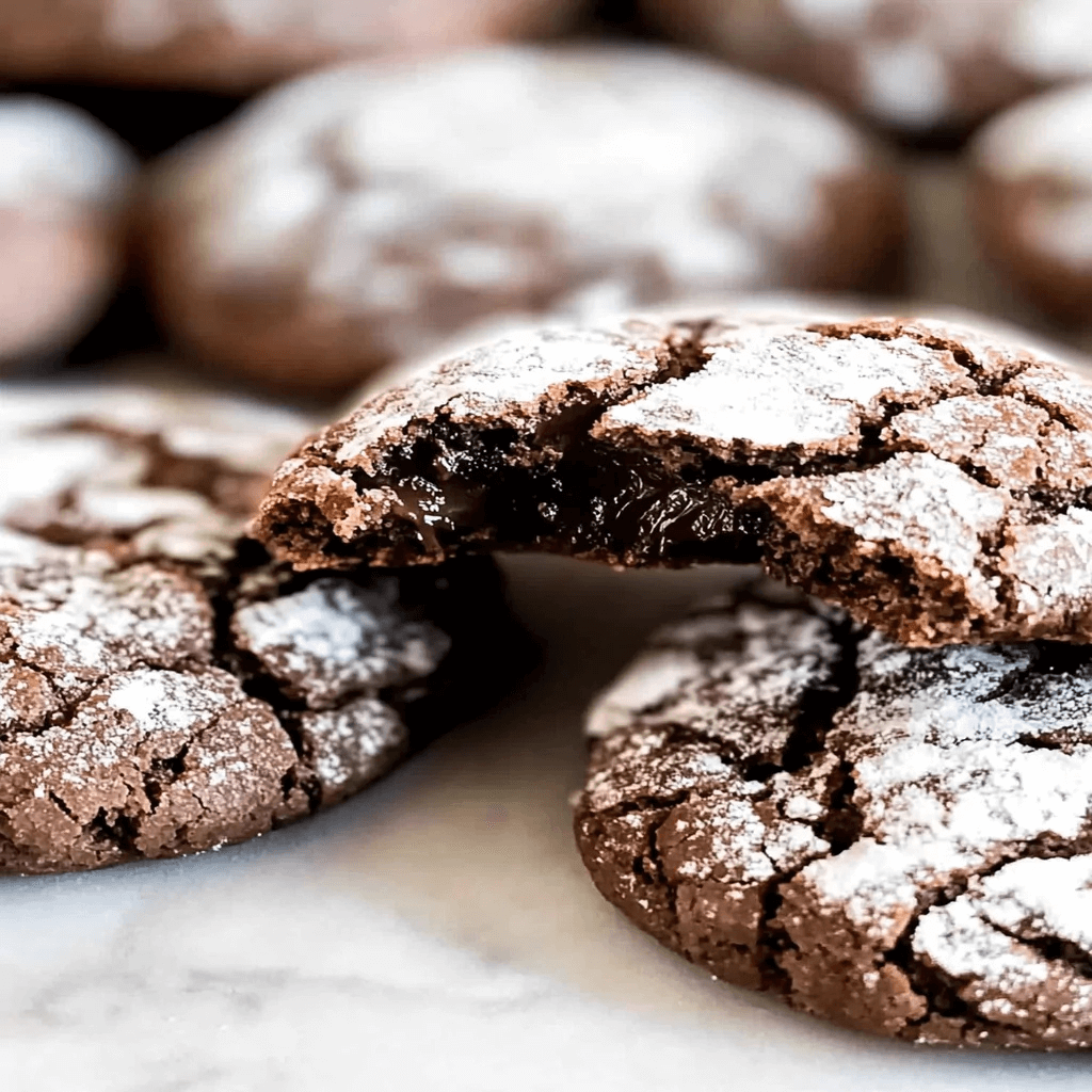Chewy Chocolate Crinkle Cookies