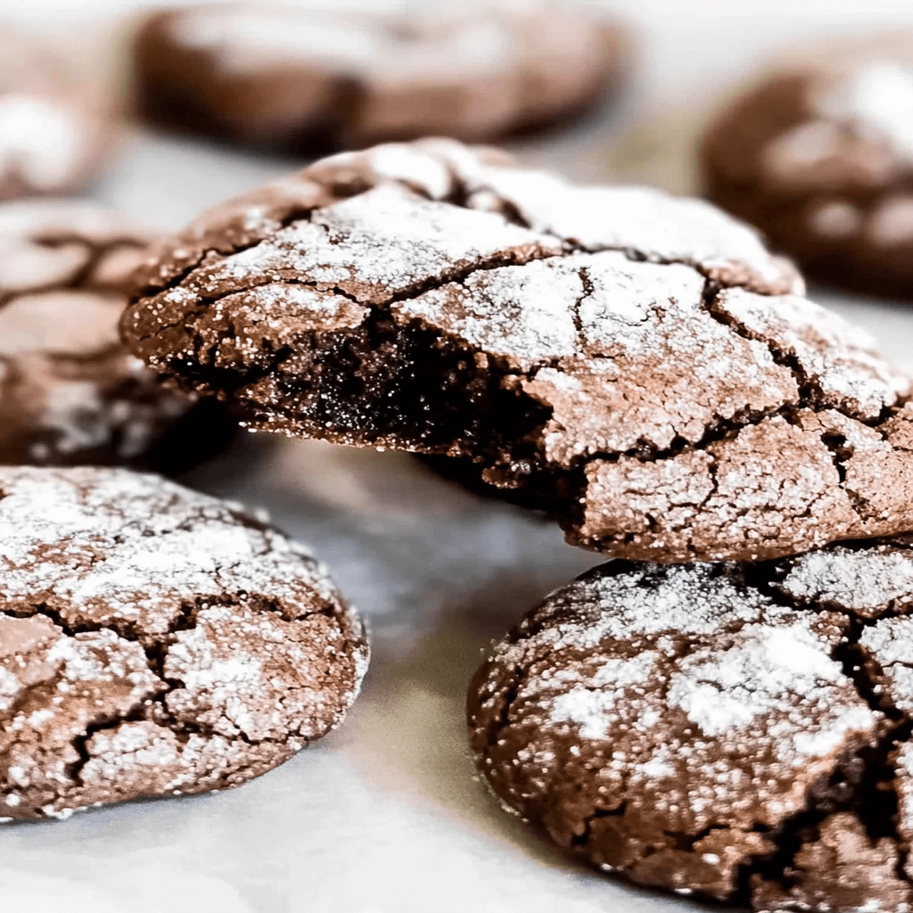Chewy Chocolate Crinkle Cookies
