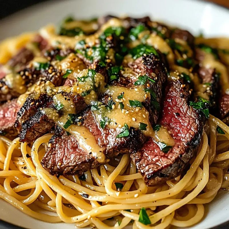 Easy Garlic Butter Steak Lightning Noodles Recipe You’ll Love (1)