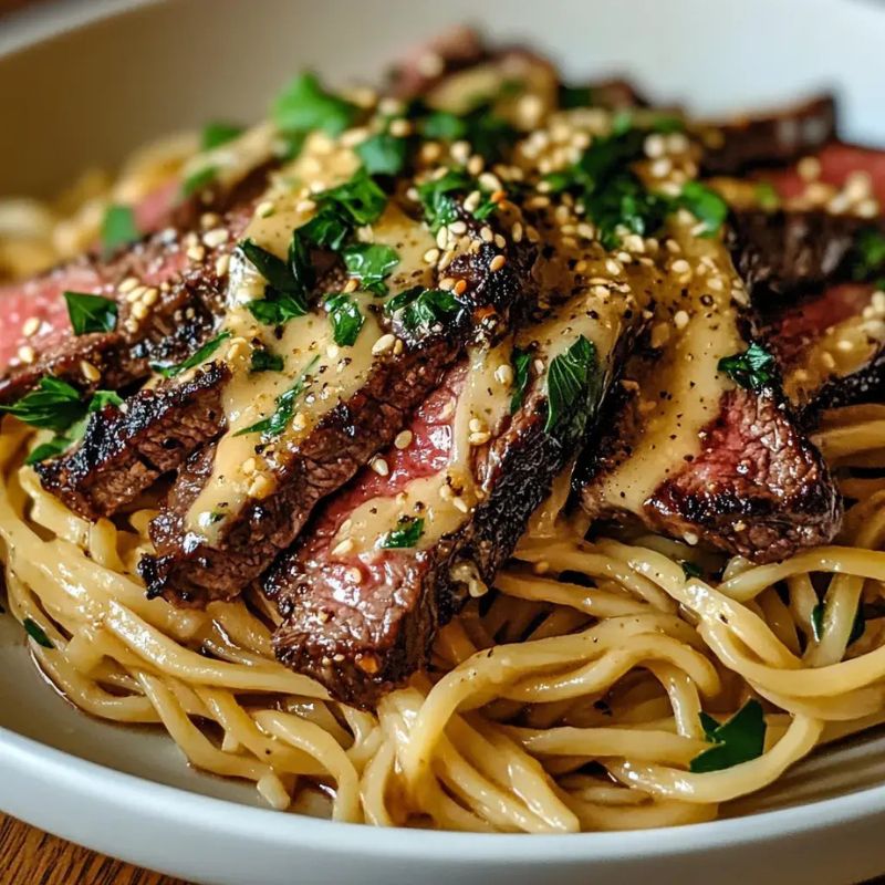 Easy Garlic Butter Steak Lightning Noodles Recipe You’ll Love (2)