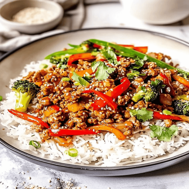 Ground Turkey Teriyaki Stir Fry