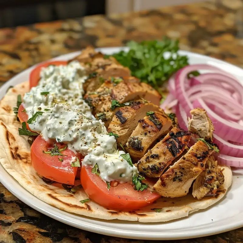 Homemade Chicken Gyro with Tzatziki – Easy & Authentic Recipe (1)