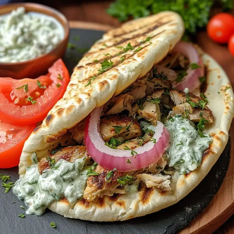 Homemade Chicken Gyro with Tzatziki – Easy & Authentic Recipe (2)