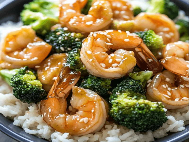 Honey Garlic Butter Shrimp & Broccoli