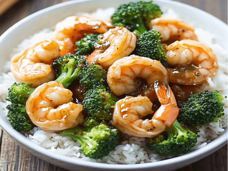 Honey Garlic Butter Shrimp & Broccoli