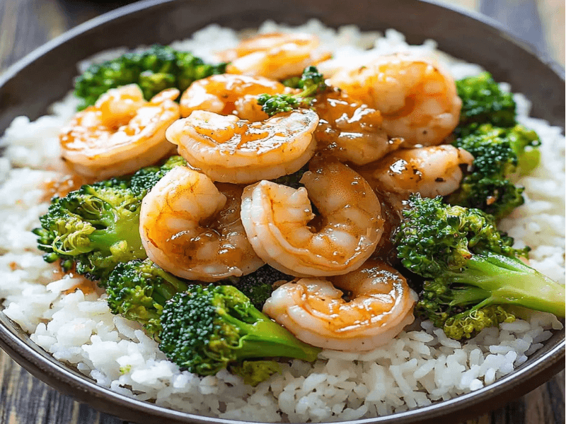 Honey Garlic Butter Shrimp & Broccoli