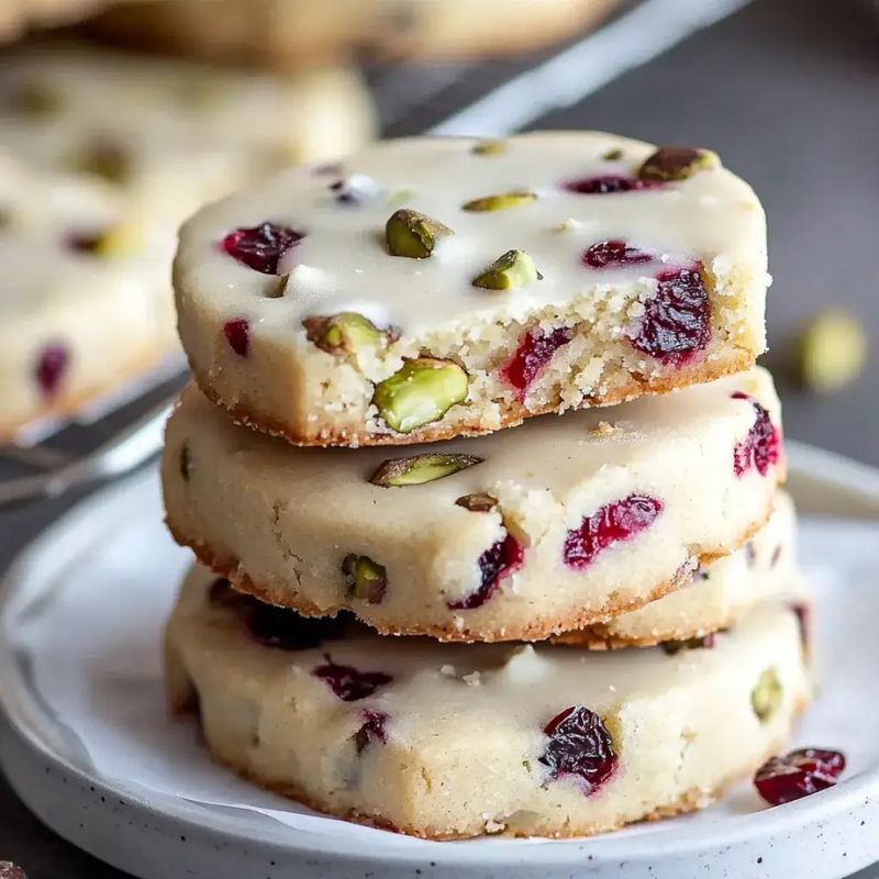 How to Make Cranberry Pistachio Shortbread Cookies – Easy Recipe!