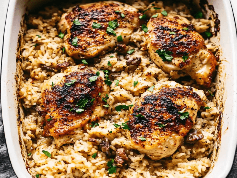 One-Pan No Peek Chicken & Rice