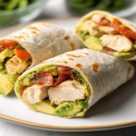 Pesto Chicken and Avocado Bacon Salad Wraps