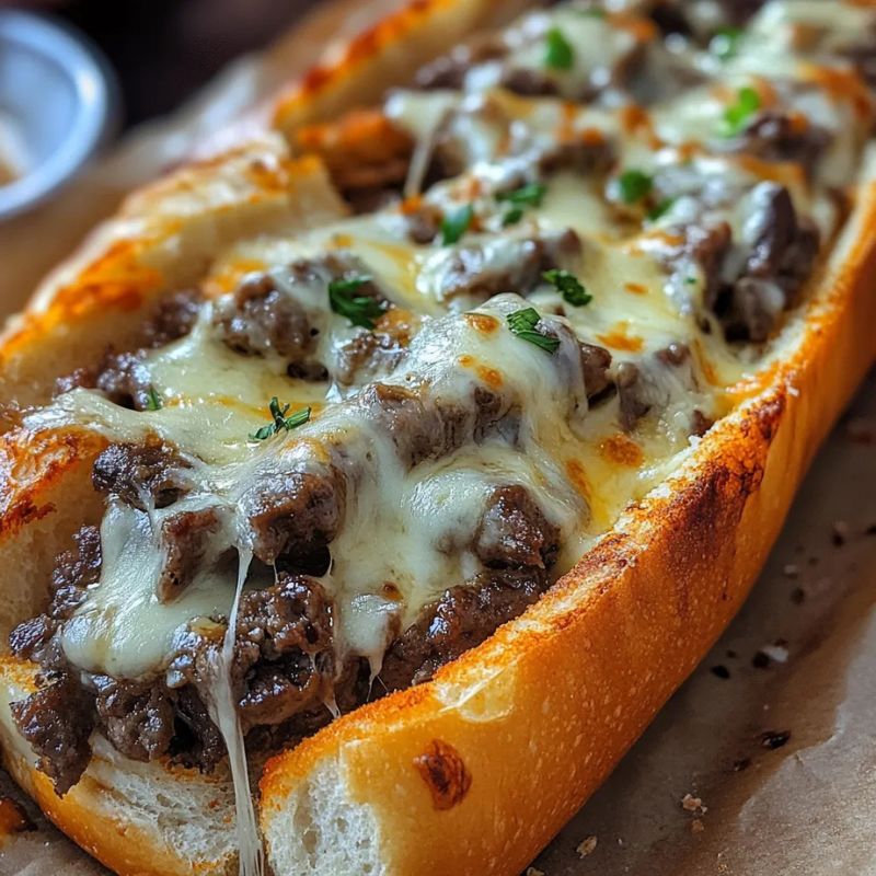 Philly Cheesesteak Cheesy Bread Recipe – Quick, Cheesy, & Delicious (1)