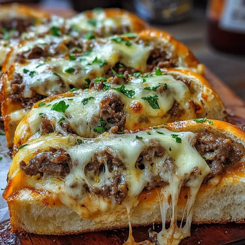 Philly Cheesesteak Cheesy Bread Recipe – Quick, Cheesy, & Delicious (2)