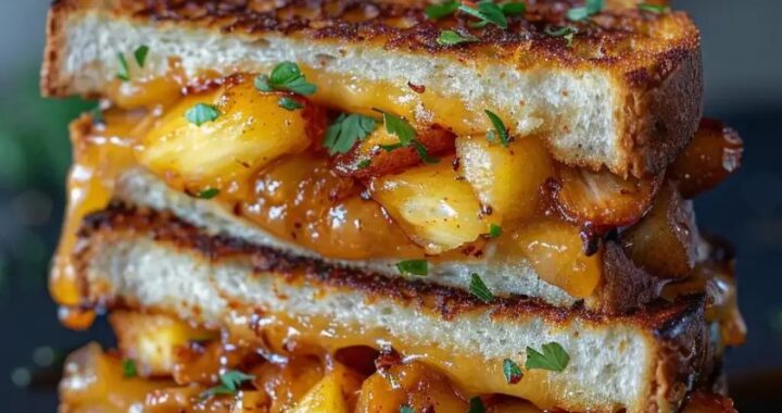 Quick BBQ Chicken & Pineapple Grilled Cheese – Perfect for Lunch or Dinner (4)