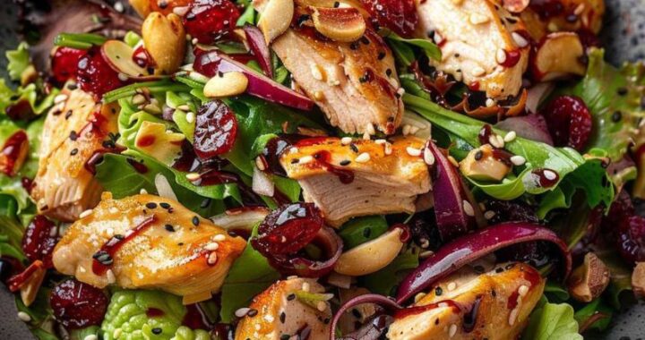 Quick & Healthy Asian Chicken Cranberry Salad Recipe (1)