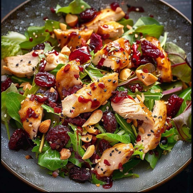 Quick & Healthy Asian Chicken Cranberry Salad Recipe
