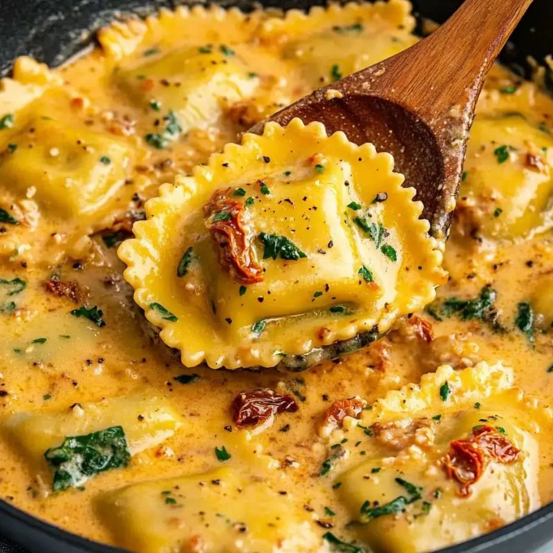 Best Creamy Tuscan Ravioli Recipe – A Restaurant-Quality Meal at Home!