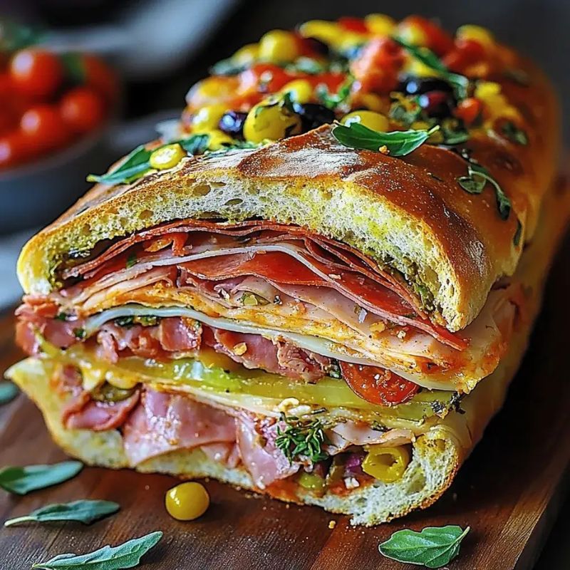Classic Italian Muffuletta Sandwich – The Ultimate Italian Deli Delight (2)