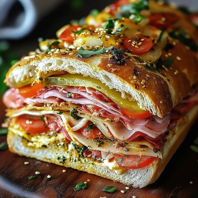 Classic Italian Muffuletta Sandwich – The Ultimate Italian Deli Delight