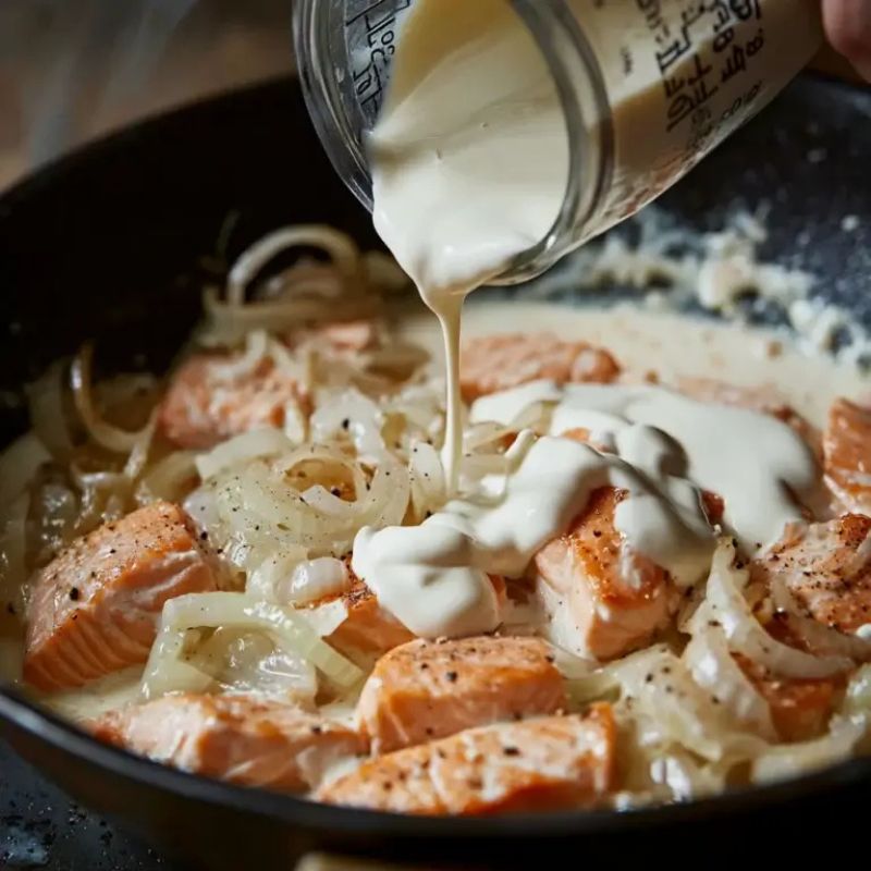 Creamy Salmon Pasta Recipe – A Quick & Easy Dinner Favorite! (2)