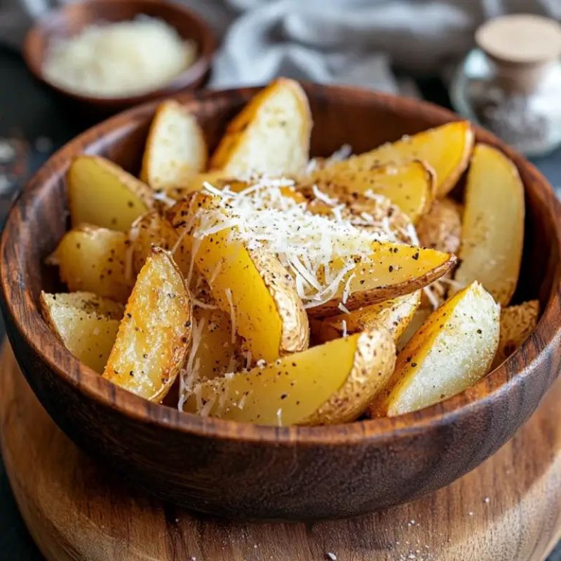 Crispy Baked Parmesan Potato Wedges – Easy & Flavorful Snack! (2)