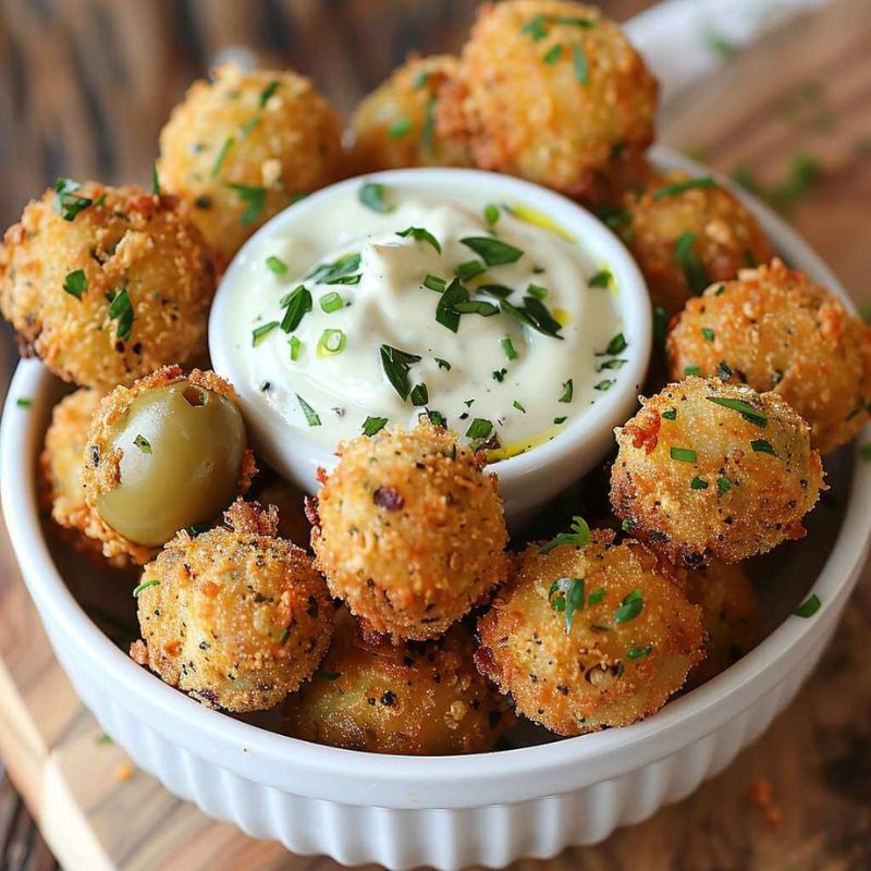 Crispy & Delicious Fried Olives with Garlic Aioli – Easy Recipe