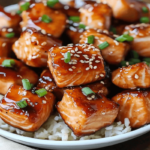 Crispy Honey Garlic Salmon Bites