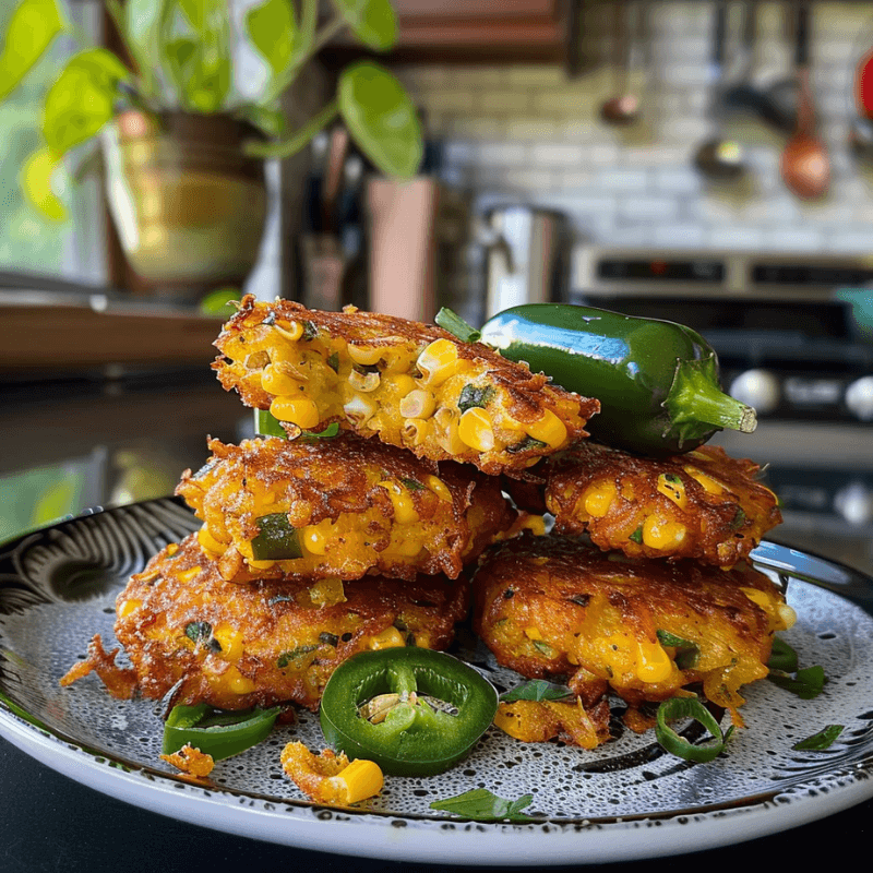 Crispy Jalapeño Popper Corn Fritters