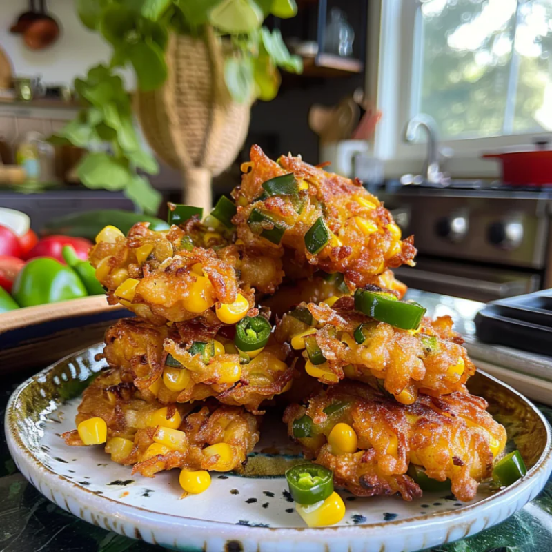 Crispy Jalapeño Popper Corn Fritters