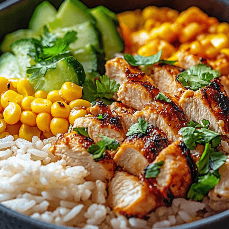 Delicious Street Corn Chicken Rice Bowl