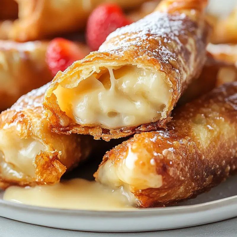 Easy Cheesecake Egg Rolls Recipe – A Sweet & Crunchy Treat! (1)