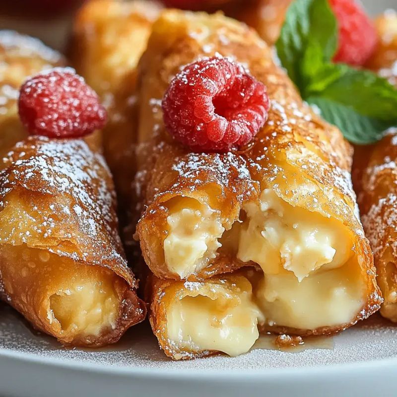 Easy Cheesecake Egg Rolls Recipe – A Sweet & Crunchy Treat! (2)