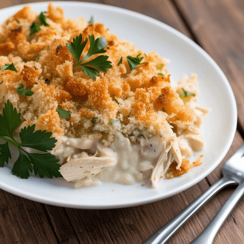 Easy Chicken and Dressing Casserole