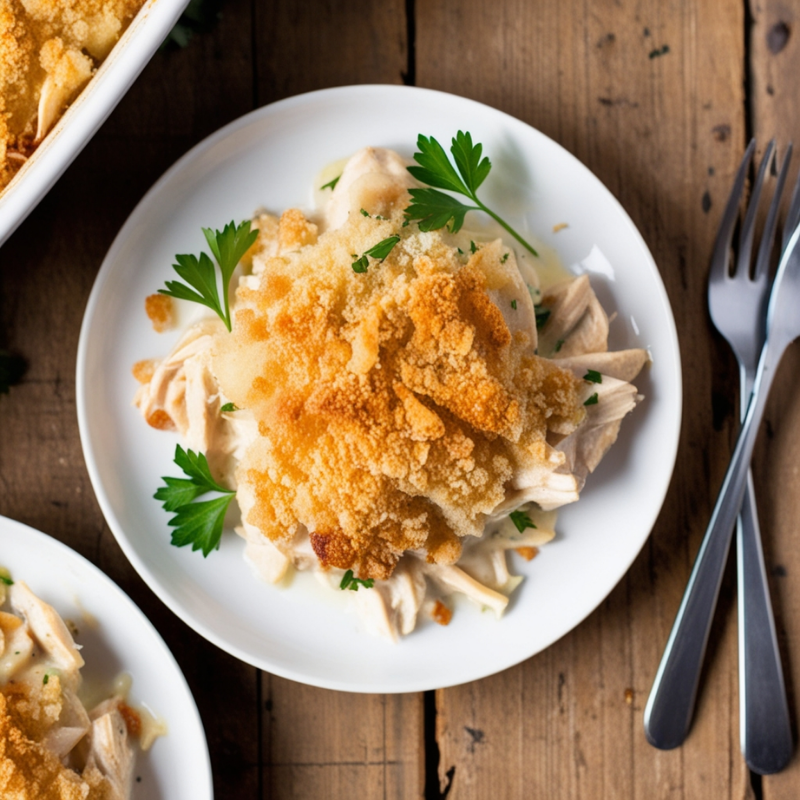 Easy Chicken and Dressing Casserole