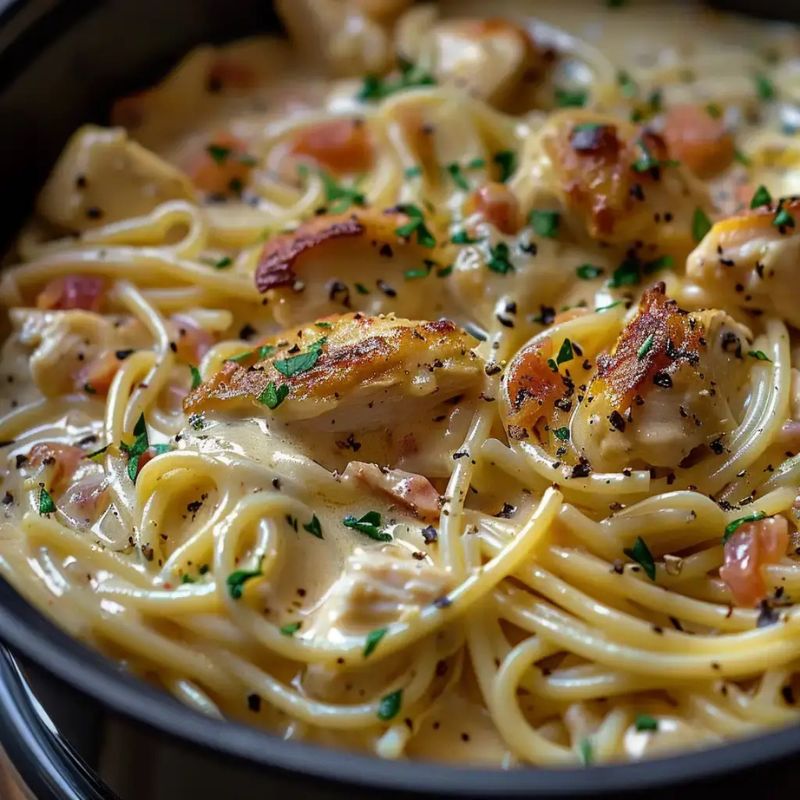 Easy Crockpot Cheesy Chicken Spaghetti Recipe – Creamy & Delicious! (1)